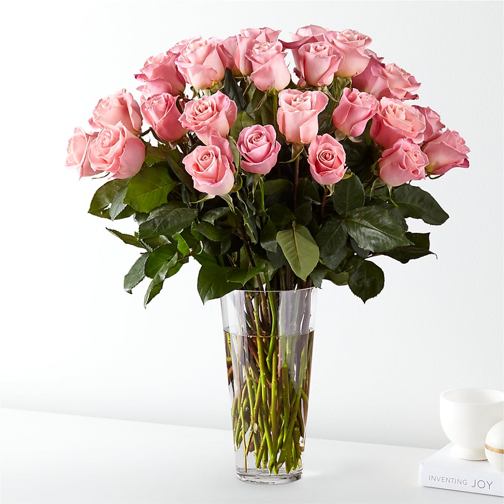 Long Stem Pink Rose Bouquet – Pleasanton Flower Shop, Pleasanton CA