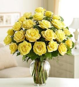 The 2 Dozen Long Stem Yellow Rose Bouquet – Pleasanton Flower Shop, Pleasanton CA
