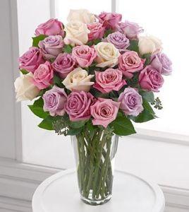The Pastel Perfection Rose Bouquet – Pleasanton Flower Shop, Pleasanton CA