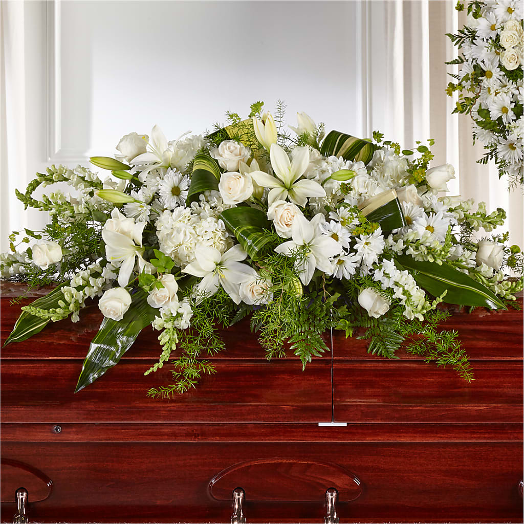 Abundance Casket Spray – Pleasanton Flower Shop, Pleasanton CA