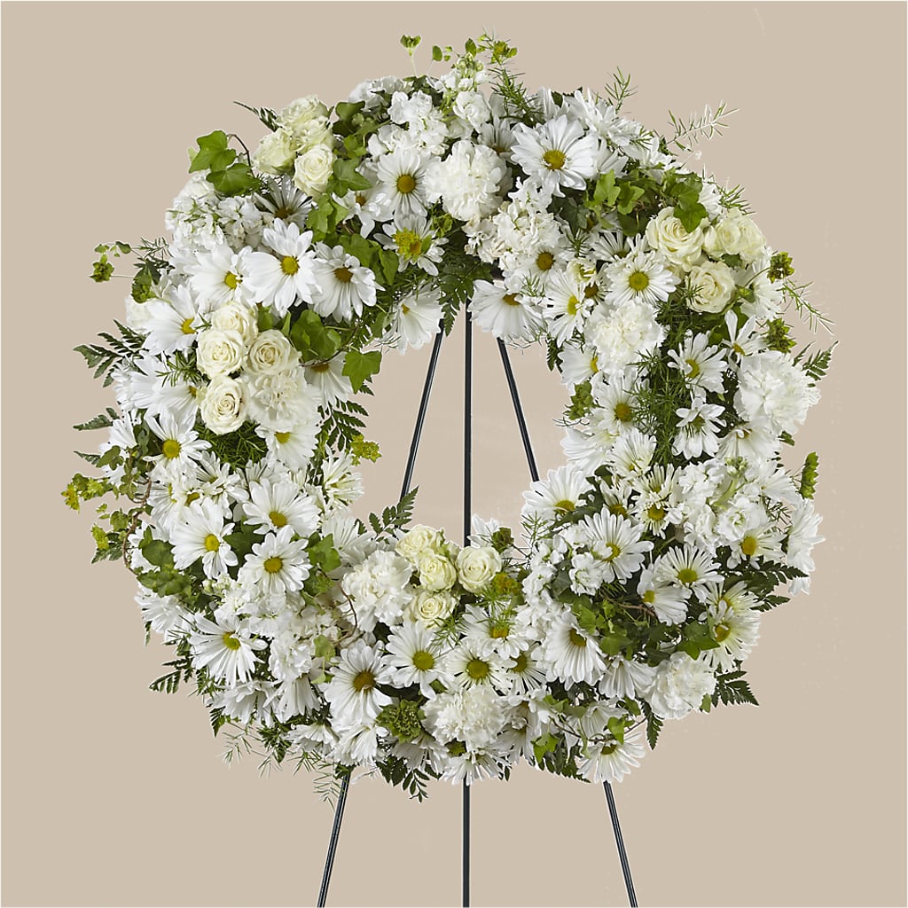 Faithful Wishes Wreath – Pleasanton Flower Shop, Pleasanton CA