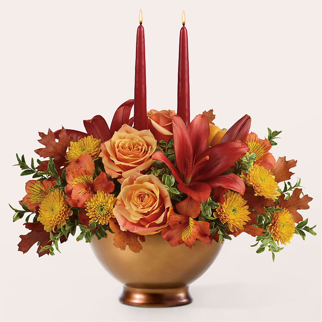 Harvest Table Centerpiece –  Pleasanton Flower Shop, Pleasanton CA