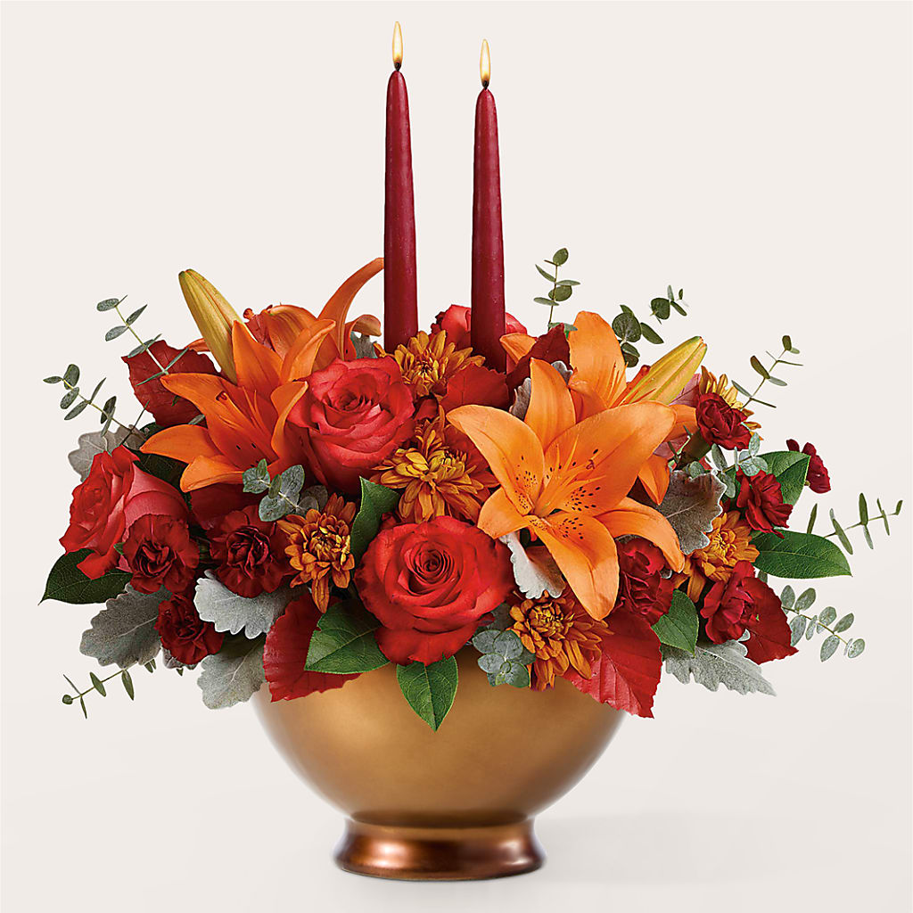 Fruits of Fall Centerpiece –  Pleasanton Flower Shop, Pleasanton CA
