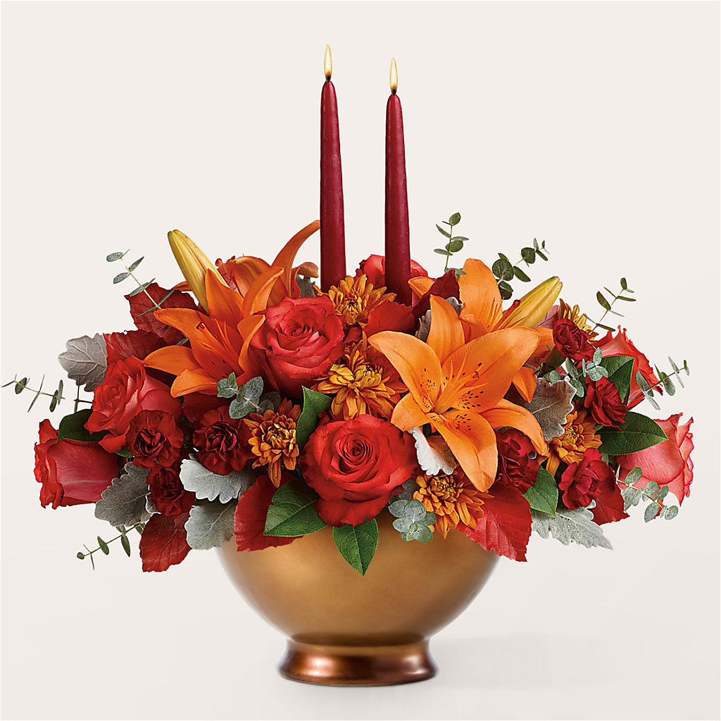 Fruits of Fall Centerpiece –  Pleasanton Flower Shop, Pleasanton CA