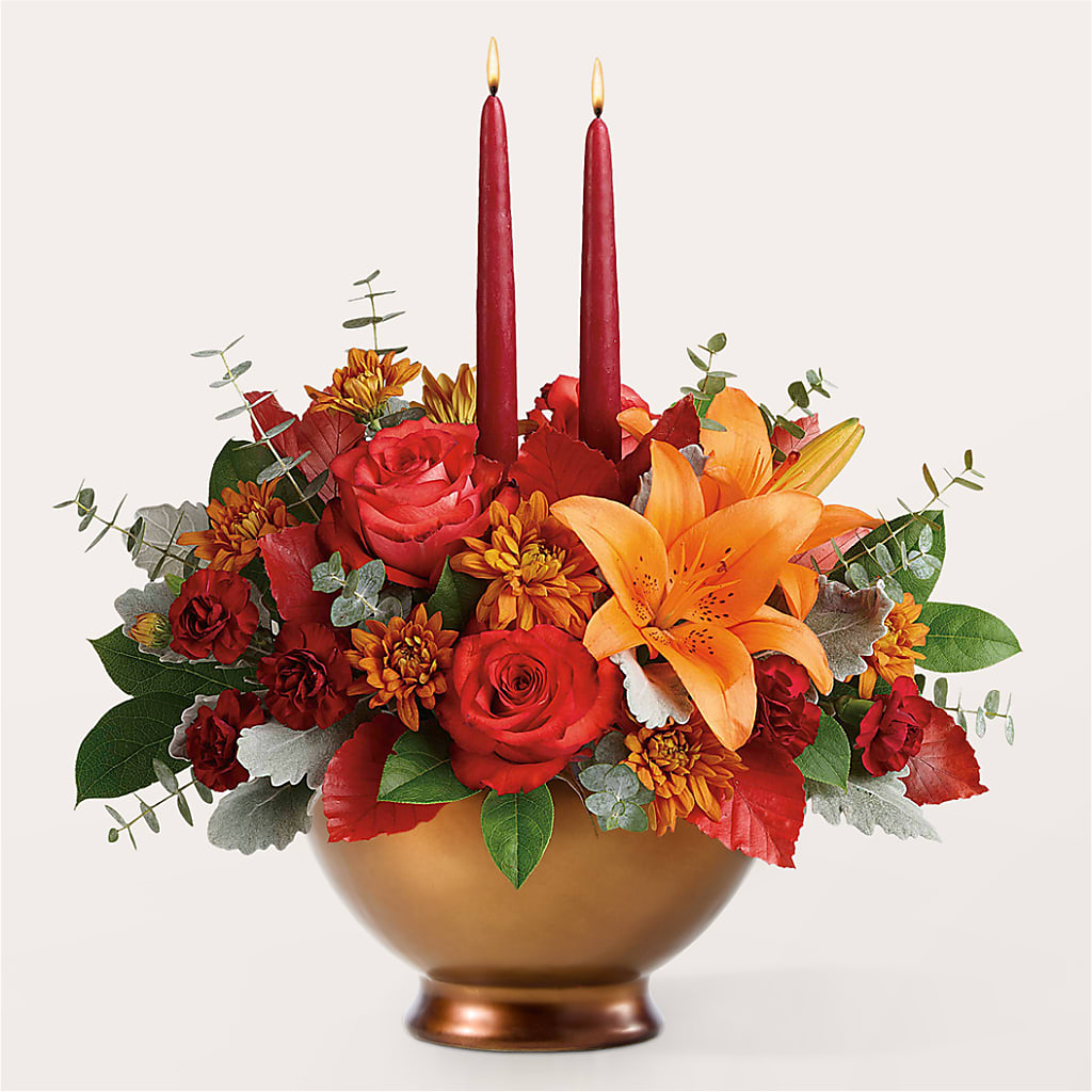 Fruits of Fall Centerpiece –  Pleasanton Flower Shop, Pleasanton CA