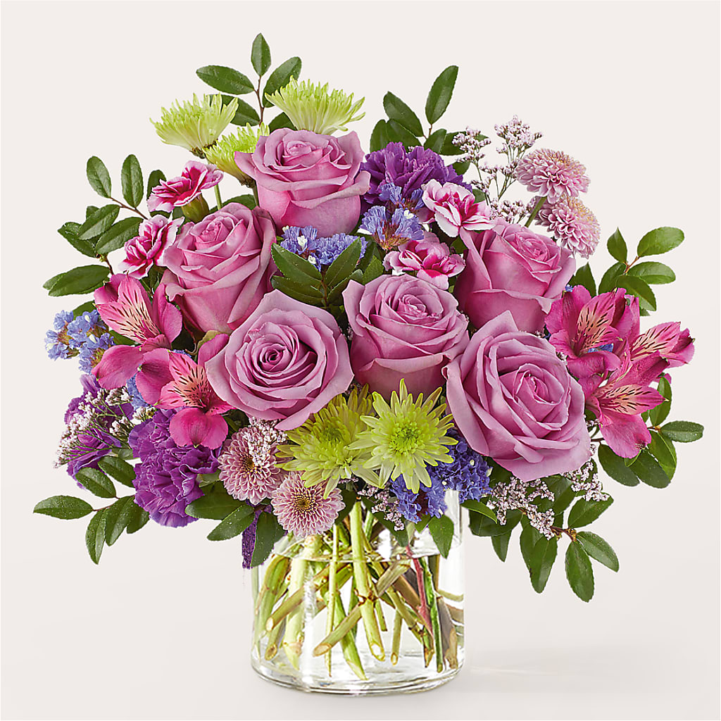 Glass Half Full Bouquet –  Pleasanton Flower Shop, Pleasanton CA