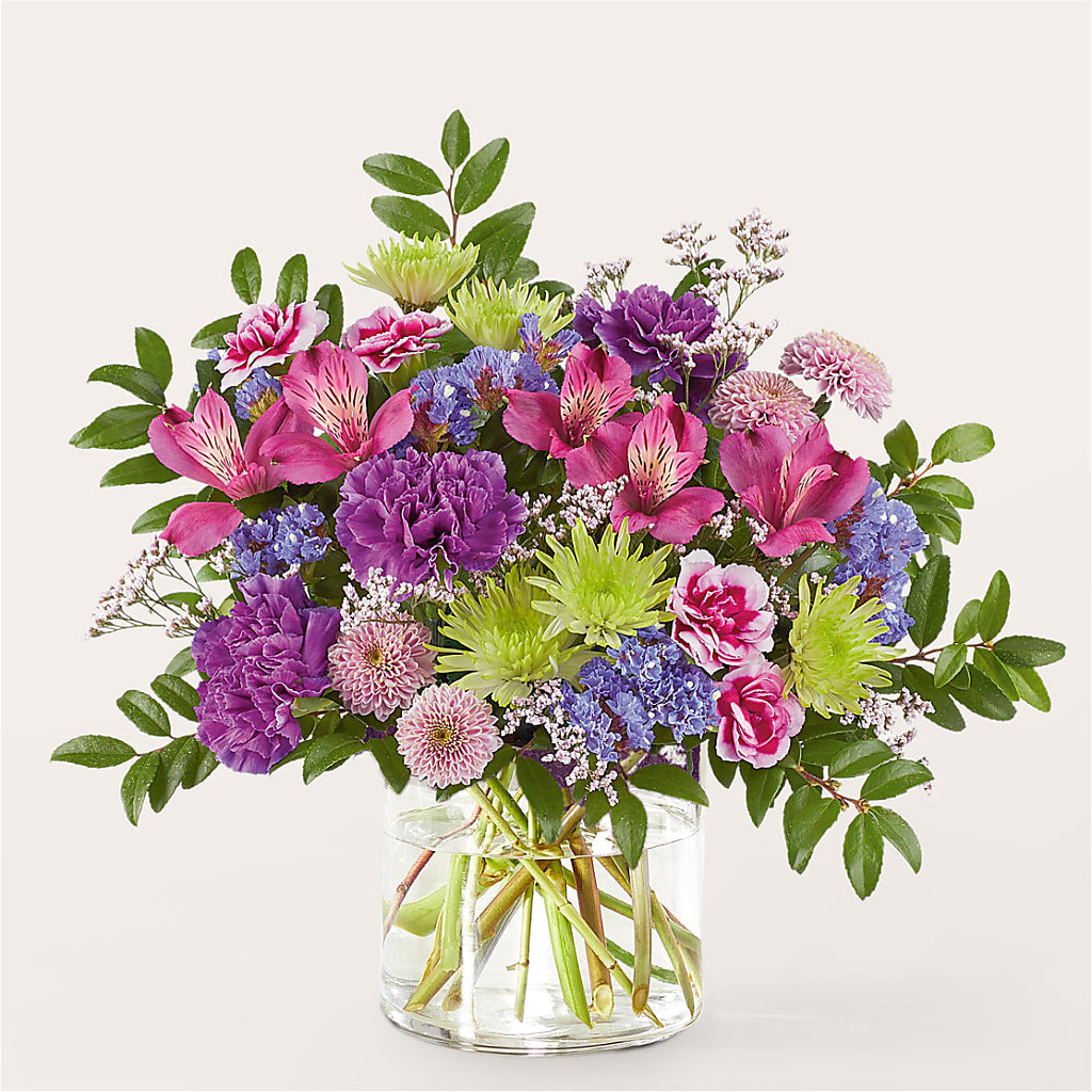 Glass Half Full Bouquet –  Pleasanton Flower Shop, Pleasanton CA
