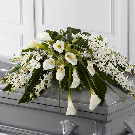 Angel Wings Casket Spray –  Pleasanton Flower Shop, Pleasanton CA