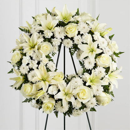 Treasured Tribute Wreath –  Pleasanton Flower Shop, Pleasanton CA