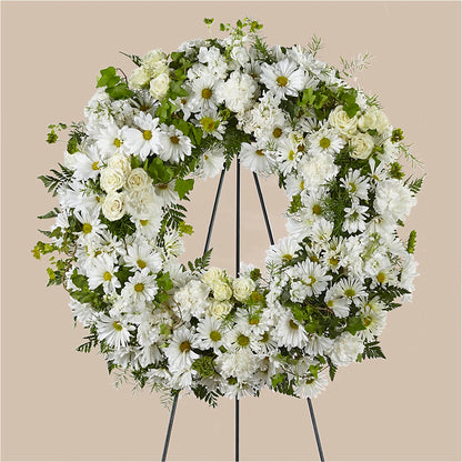 Faithful Wishes Wreath –  Pleasanton Flower Shop, Pleasanton CA