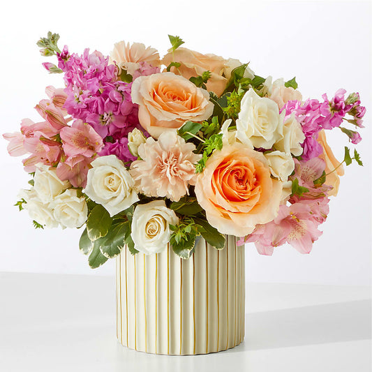 Paradise Bouquet with Ivory Vase –  Pleasanton Flower Shop, Pleasanton CA