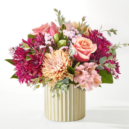 Berry Cobbler Bouquet with Ivory Vase –  Pleasanton Flower Shop, Pleasanton CA