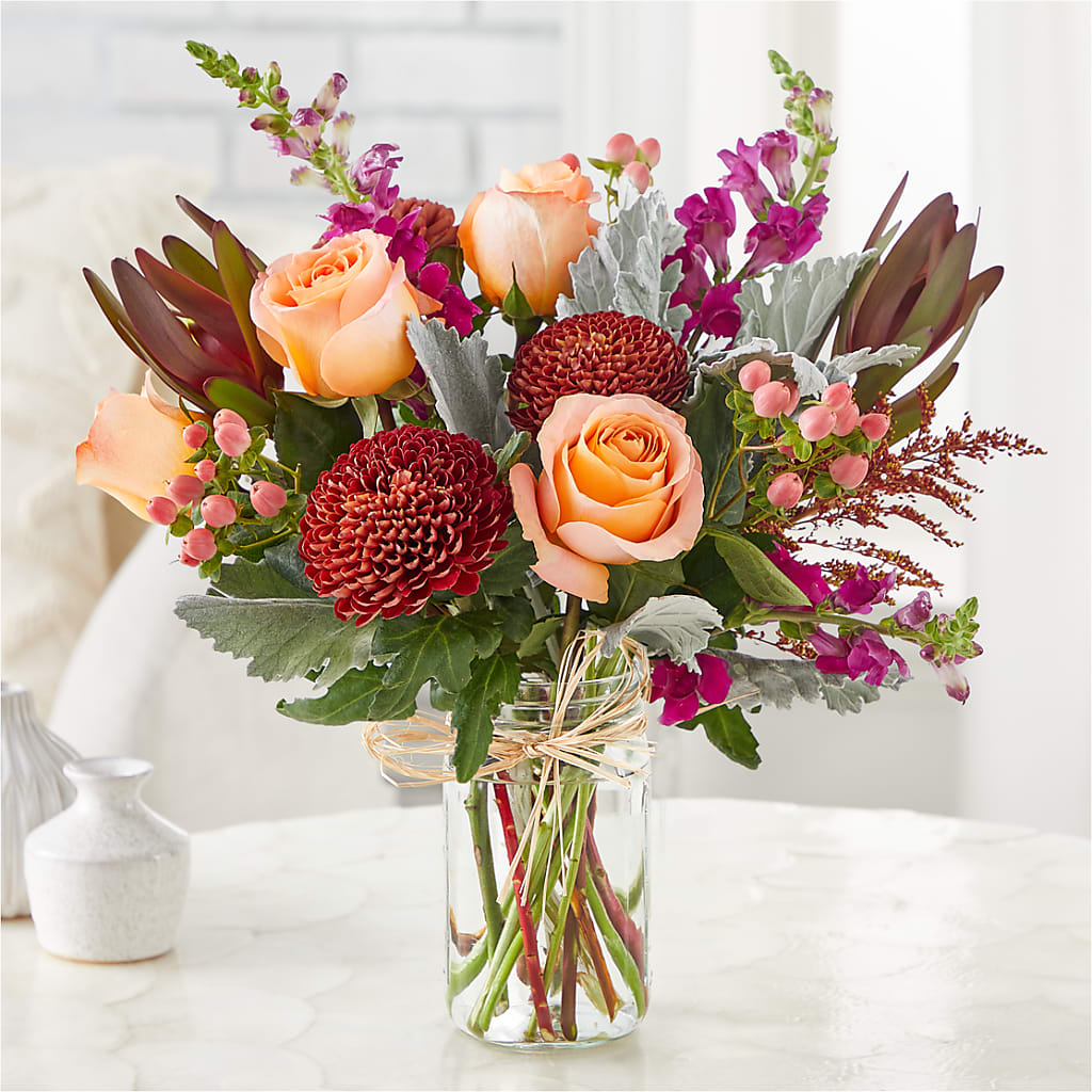 Moody Hues Bouquet –  Pleasanton Flower Shop, Pleasanton CA
